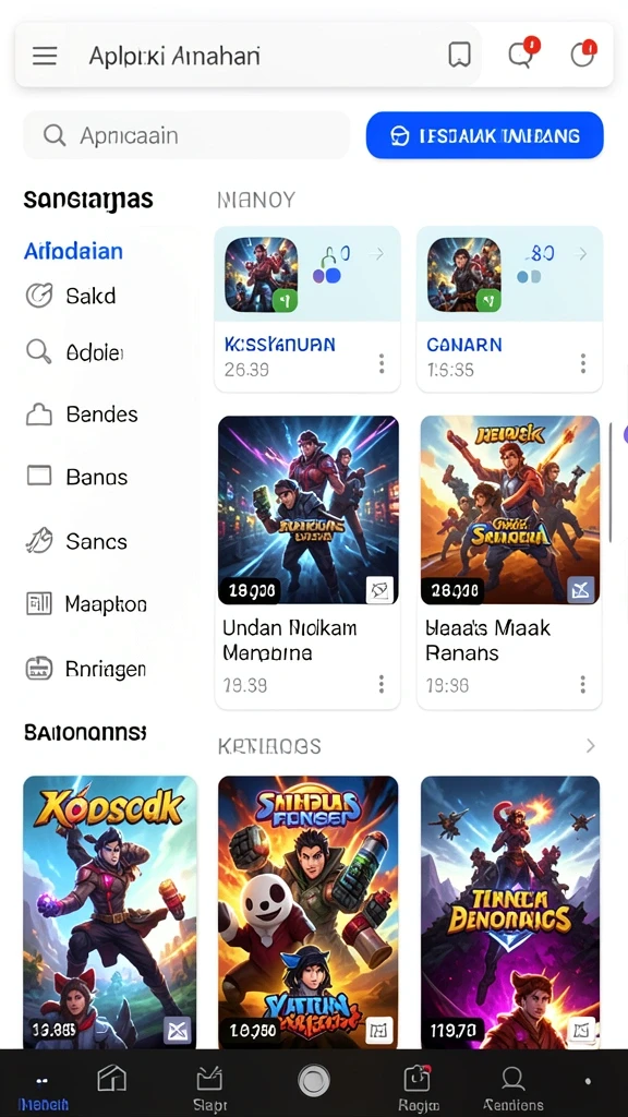 Screenshot 2: Berbagai pilihan mesin slot dengan tema berbeda.