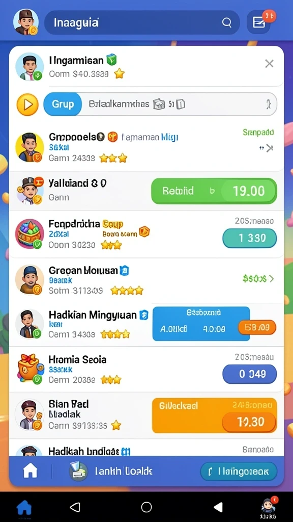 Fitur sosial untuk berinteraksi dengan teman-teman.