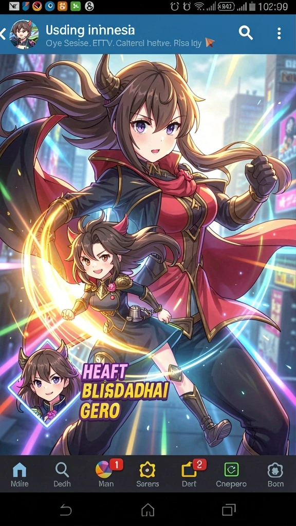 Lingkungan game yang memukau dan penuh warna.