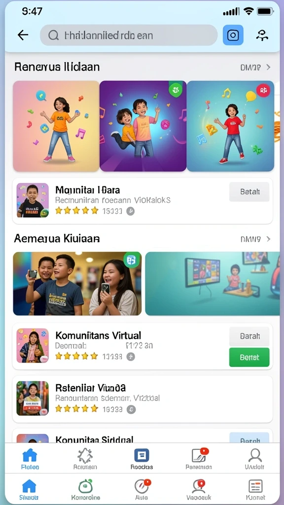 Berbagai pilihan permainan yang seru dan mendebarkan.
