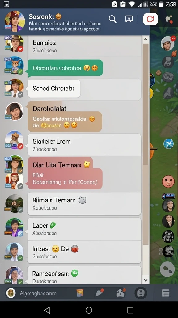Tampilan grafis yang memukau dalam permainan.