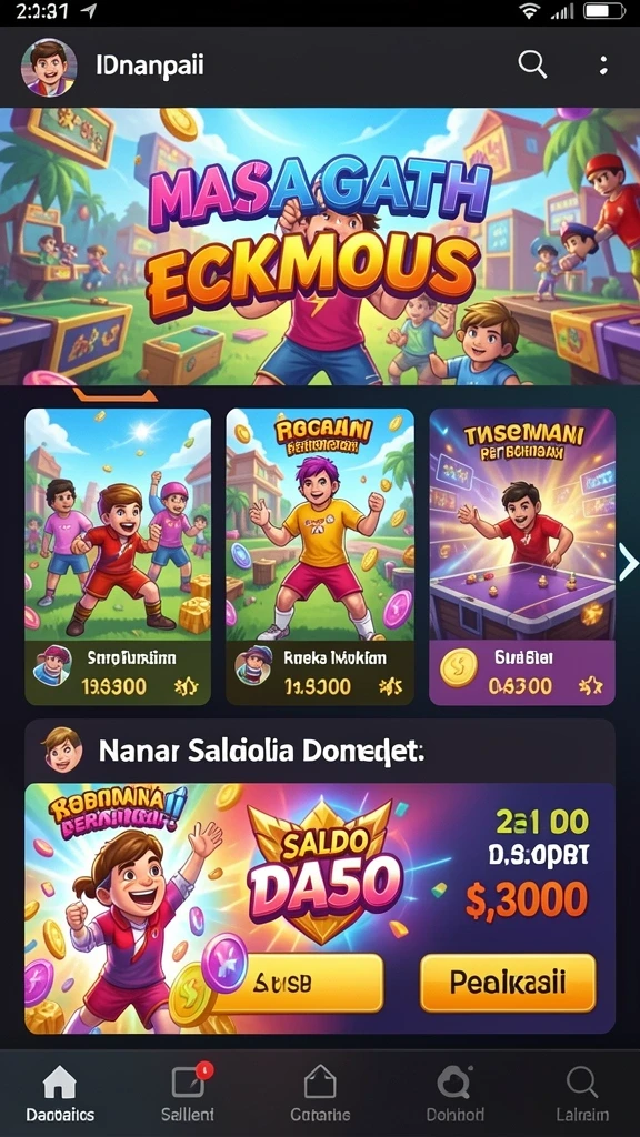 Tampilan utama aplikasi EMON777 yang menarik.