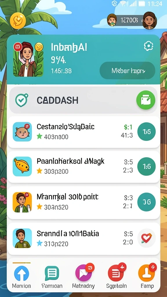 Ilustrasi karakter unik dalam game HAJAR777.