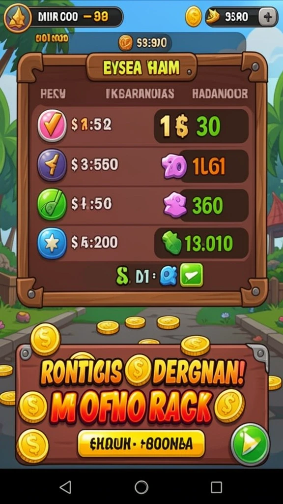 Tampilan utama JKTOK dengan berbagai pilihan game.