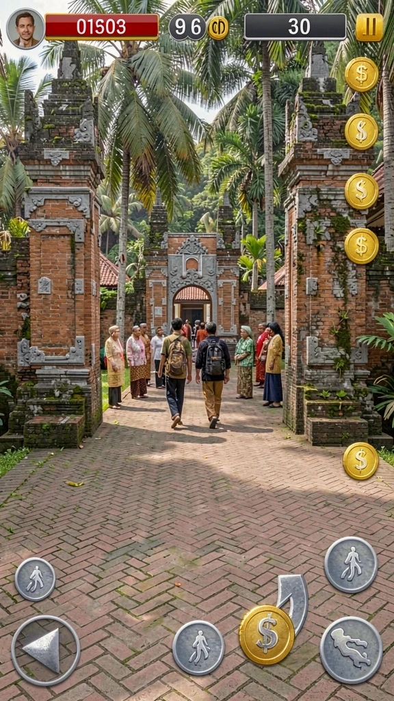 Momen seru dalam permainan saat menyelesaikan tantangan.