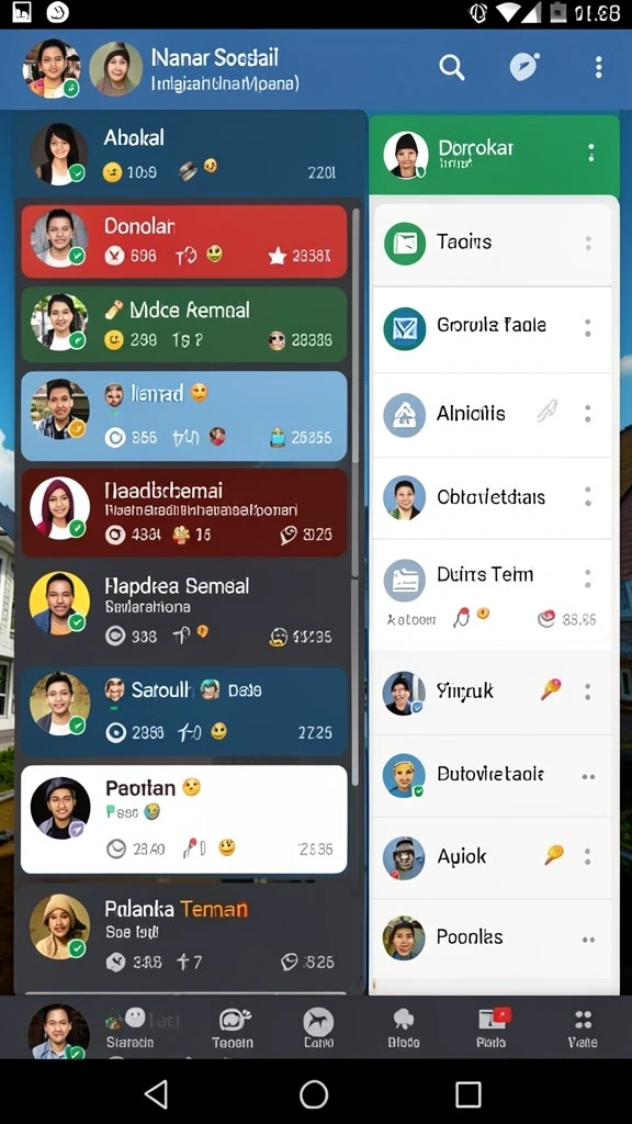 Fitur sosial untuk berbagi pencapaian.