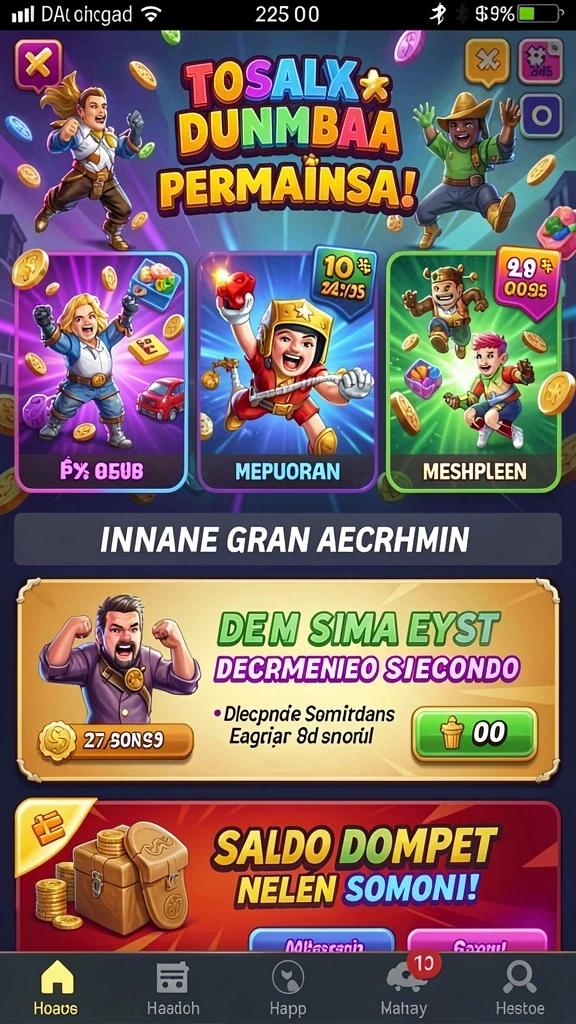 Gambar berbagai level yang menantang dan menarik.