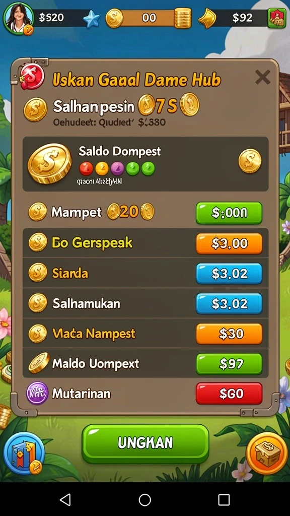 Pengalaman bermain yang seru dan menyenangkan.