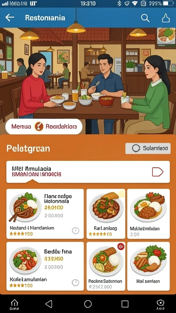 Tampilan antarmuka yang user-friendly.