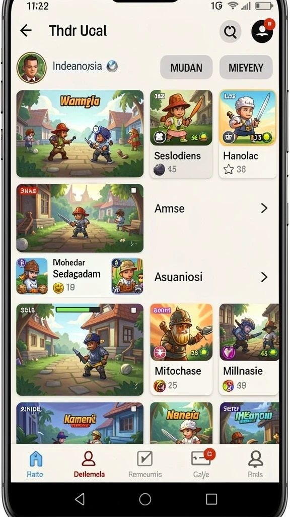 Tangkapan layar menunjukkan sistem reward di dalam aplikasi.