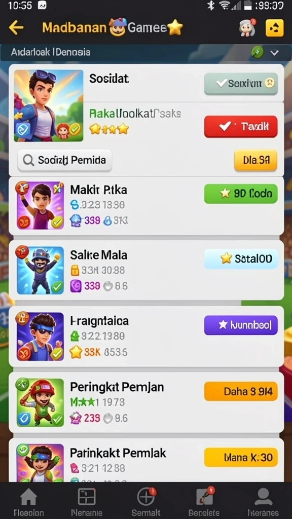 Bergabung dengan teman untuk bermain bersama.