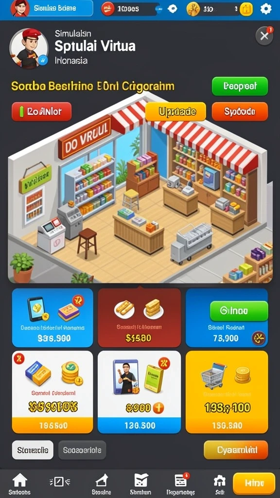 Tampilan menu utama yang menarik dan user-friendly.